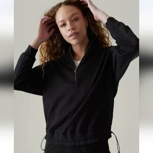 Athleta Triumph Hybrid Half Zip Sweatshirt, Size Medium